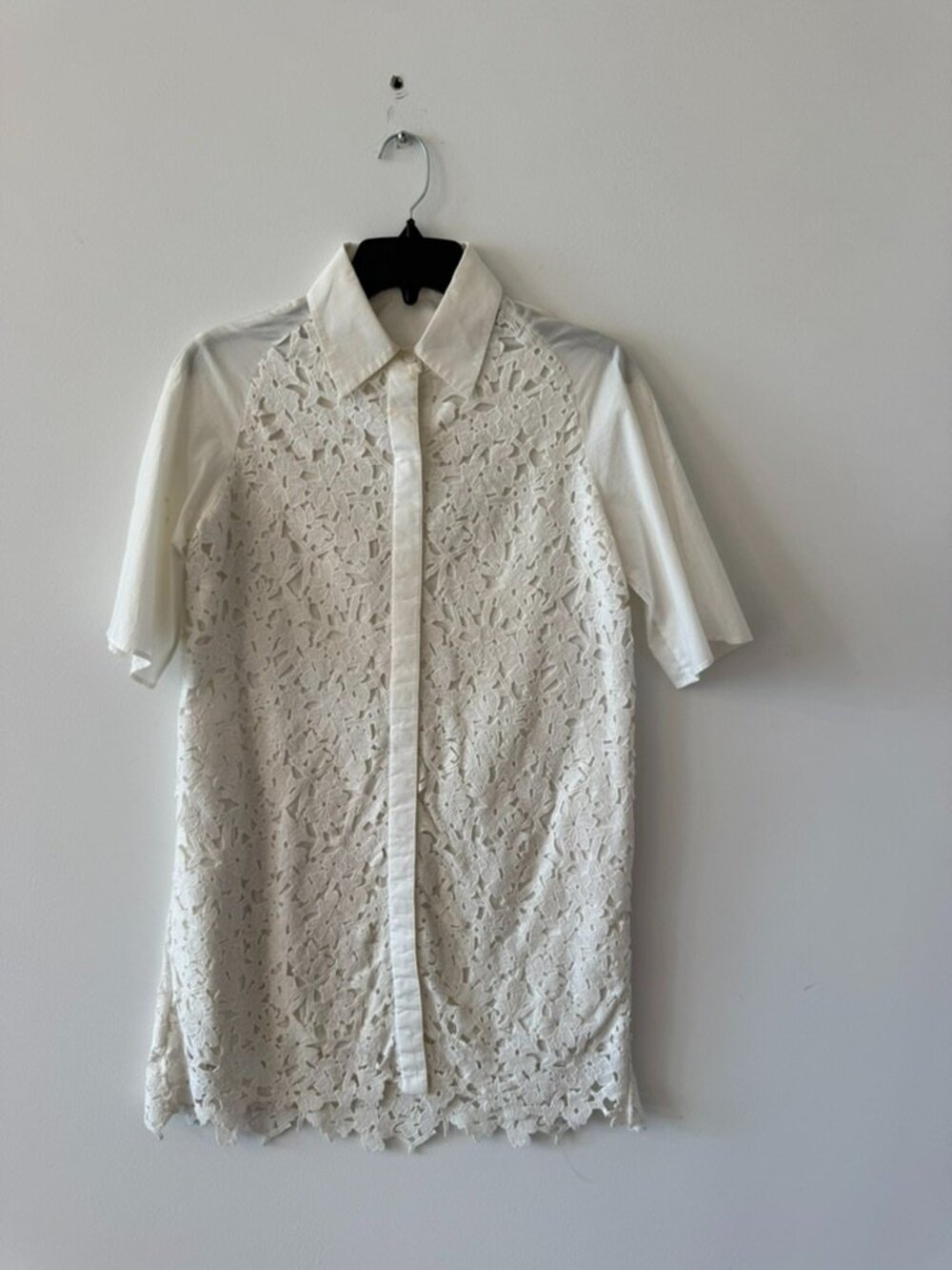COS Broderie Shirt Dress in White Size L - Picture 1 of 3